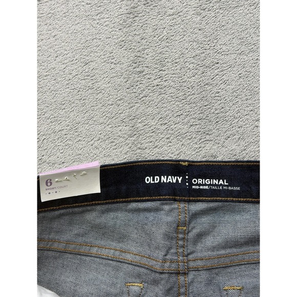 Old‎ Navy Jeans Womens 6 Short Blue Mid Rise Original Straight Stretch Denim - Picture 6 of 9